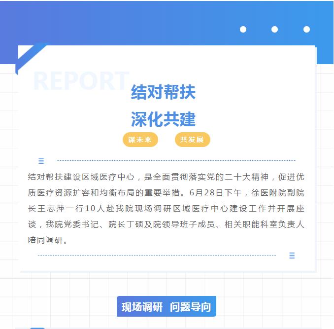 徐州医科大学附属医院高水平医院建设结对帮促我院建设现场调研