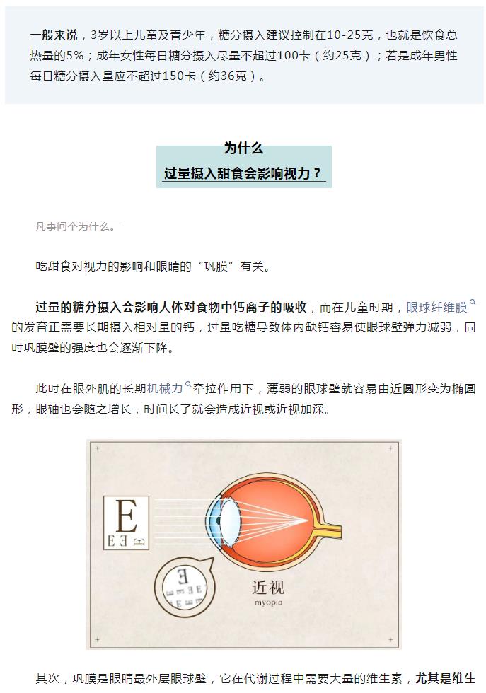 为什么不建议近视的人吃甜食？真的有“不近视体质”吗？