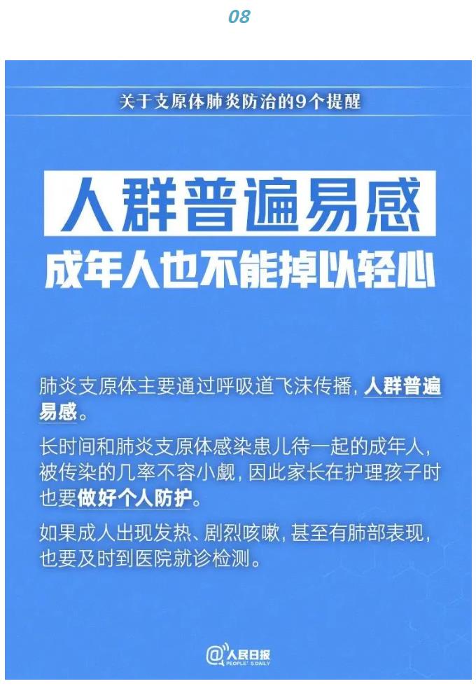 关于支原体肺炎防治，这9个提醒请收好